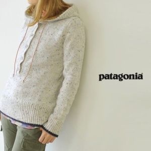Patagonia Ranchito Hoodie Sweater | Blue Gray, Lambswool, Size Medium